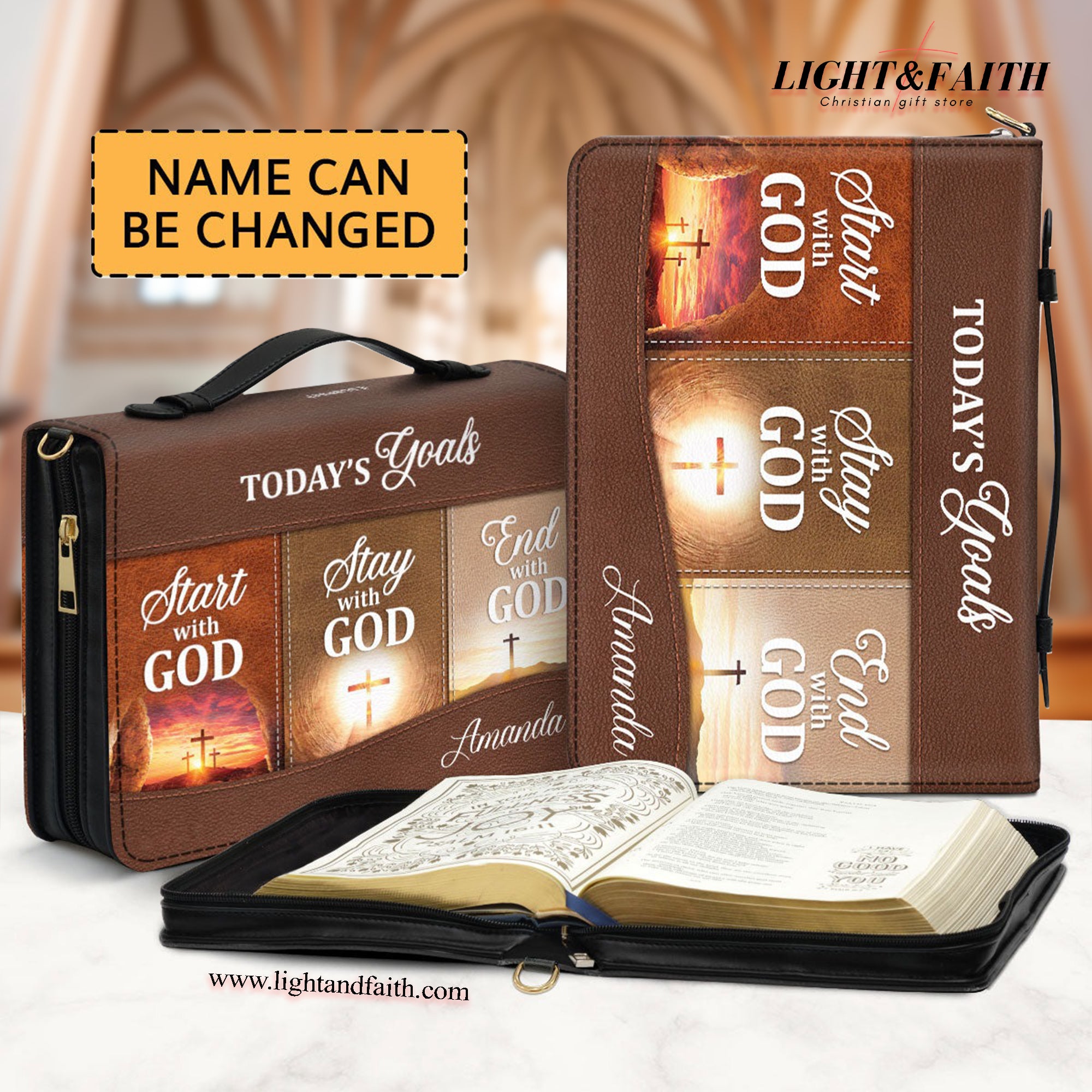 Today's Goals - Awesome Personalized Bible Cover, Christian Gift, Bible Covers Jesus Gifts